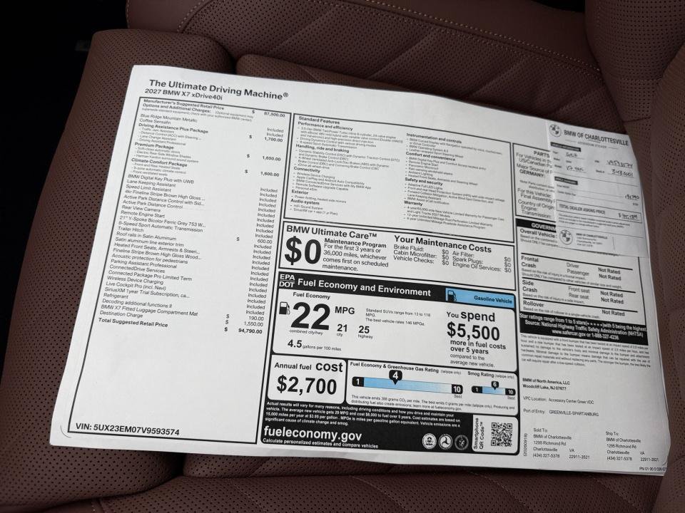 New 2027 BMW X7 xDrive40i AWD/4WD image 34