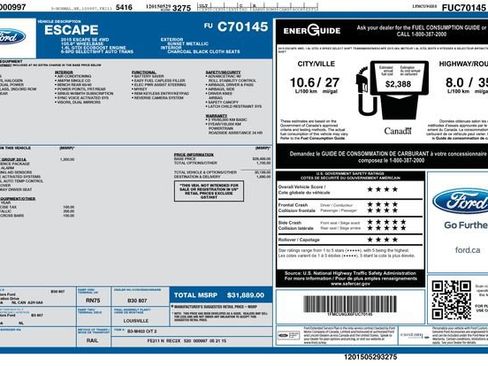 Used 2015 Ford Escape SE w/ Equipment Group 201A image 3