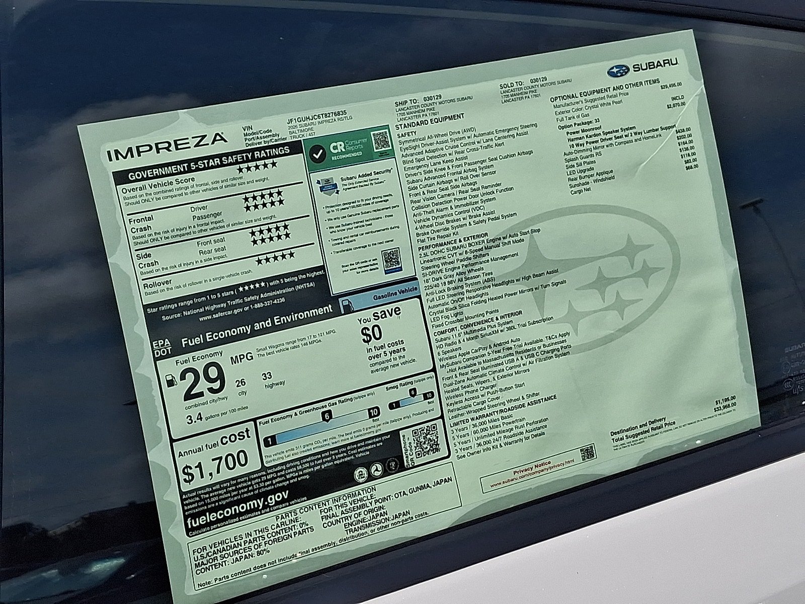 New 2026 Subaru Impreza RS AWD/4WD image 18