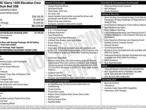 Used 2023 GMC Sierra 1500 Elevation w/ LPO, Elevation Black Package AWD/4WD image 7