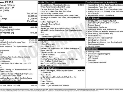 Used 2020 Lexus RX 350 FWD w/ Premium Package image 11