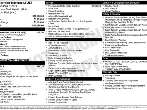 Used 2025 Chevrolet Traverse LT w/ Driver Confidence Package image 13