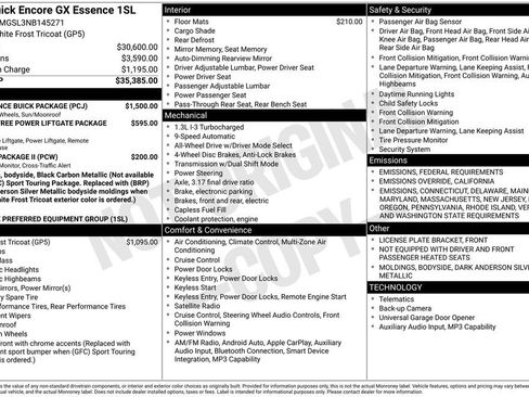 Certified 2022 Buick Encore GX Essence w/ Experience Buick Package image 13