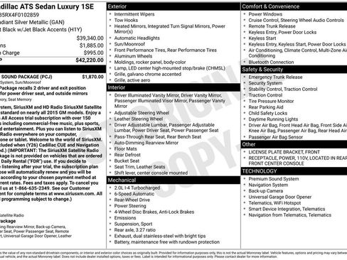 Used 2015 Cadillac ATS Luxury w/ Sun And Sound Package image 36