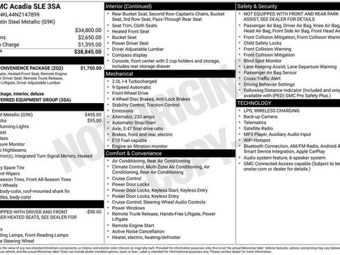 Used 2022 GMC Acadia SLE w/ Driver Convenience Package FWD image 32