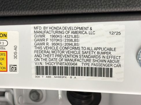 New 2026 Honda Accord SE image 21