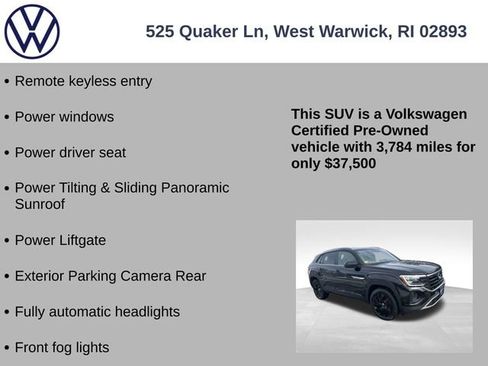 Certified 2025 Volkswagen Atlas Cross Sport SE w/ Panoramic Sunroof Package image 13