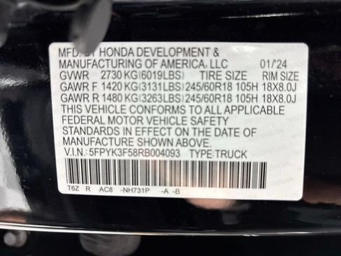 Used 2024 Honda Ridgeline RTL image 31