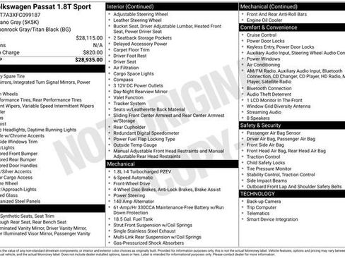 Used 2015 Volkswagen Passat 1.8T Sport FWD image 2