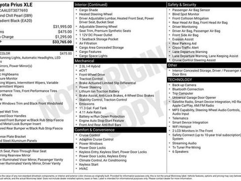 Certified 2026 Toyota Prius XLE FWD image 33