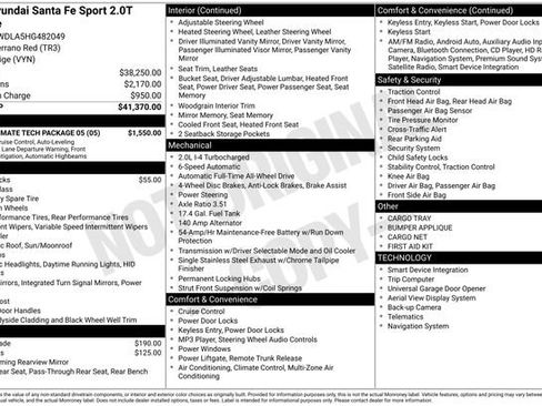 Used 2017 Hyundai Santa Fe Sport w/ 2.0T Ultimate Tech Package 05 image 10