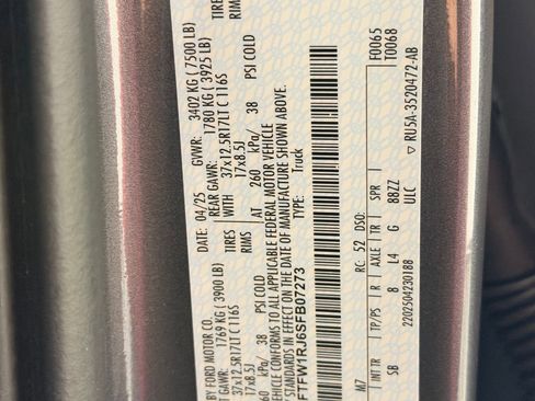 Used 2025 Ford F150 Raptor w/ Equipment Group 803A Raptor R image 19