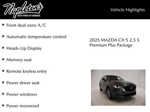 New 2025 MAZDA CX-5 AWD 2.5 S w/ Premium Plus Pkg image 15