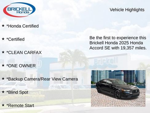 Certified 2025 Honda Accord SE image 9