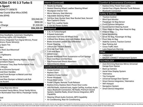 New 2026 MAZDA CX-90 3.3 Turbo S w/ Premium Package AWD/4WD image 4