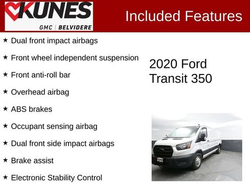 Used 2020 Ford Transit 350 Low Roof w/ Load Area Protection Package RWD image 3