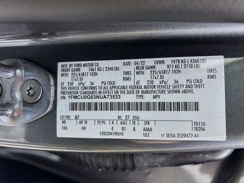 Used 2022 Ford Escape SE FWD image 30
