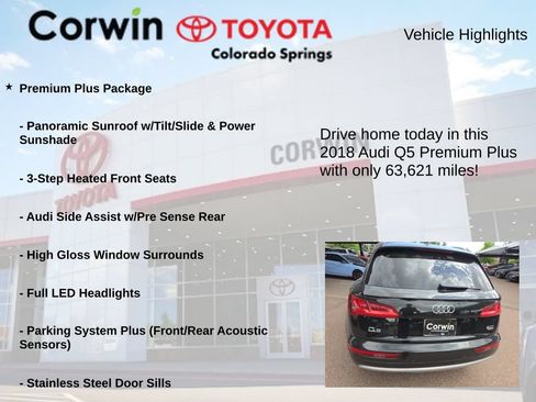 Used 2018 Audi Q5 2.0T Premium Plus w/ Premium Plus Package AWD/4WD image 7