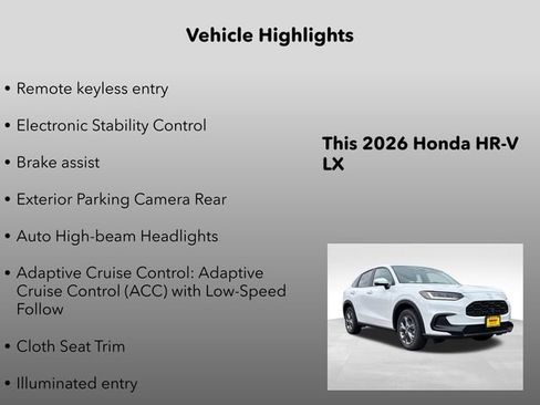 New 2026 Honda HR-V LX image 30