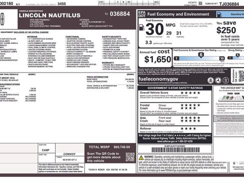 New 2026 Lincoln Nautilus Premier AWD/4WD image 28
