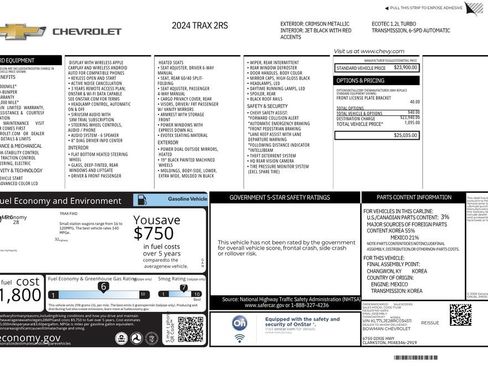 Used 2024 Chevrolet Trax RS FWD image 12