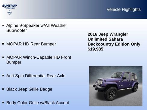 Used 2016 Jeep Wrangler Unlimited Sahara image 16