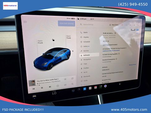 Used 2019 Tesla Model 3 Long Range AWD/4WD image 2