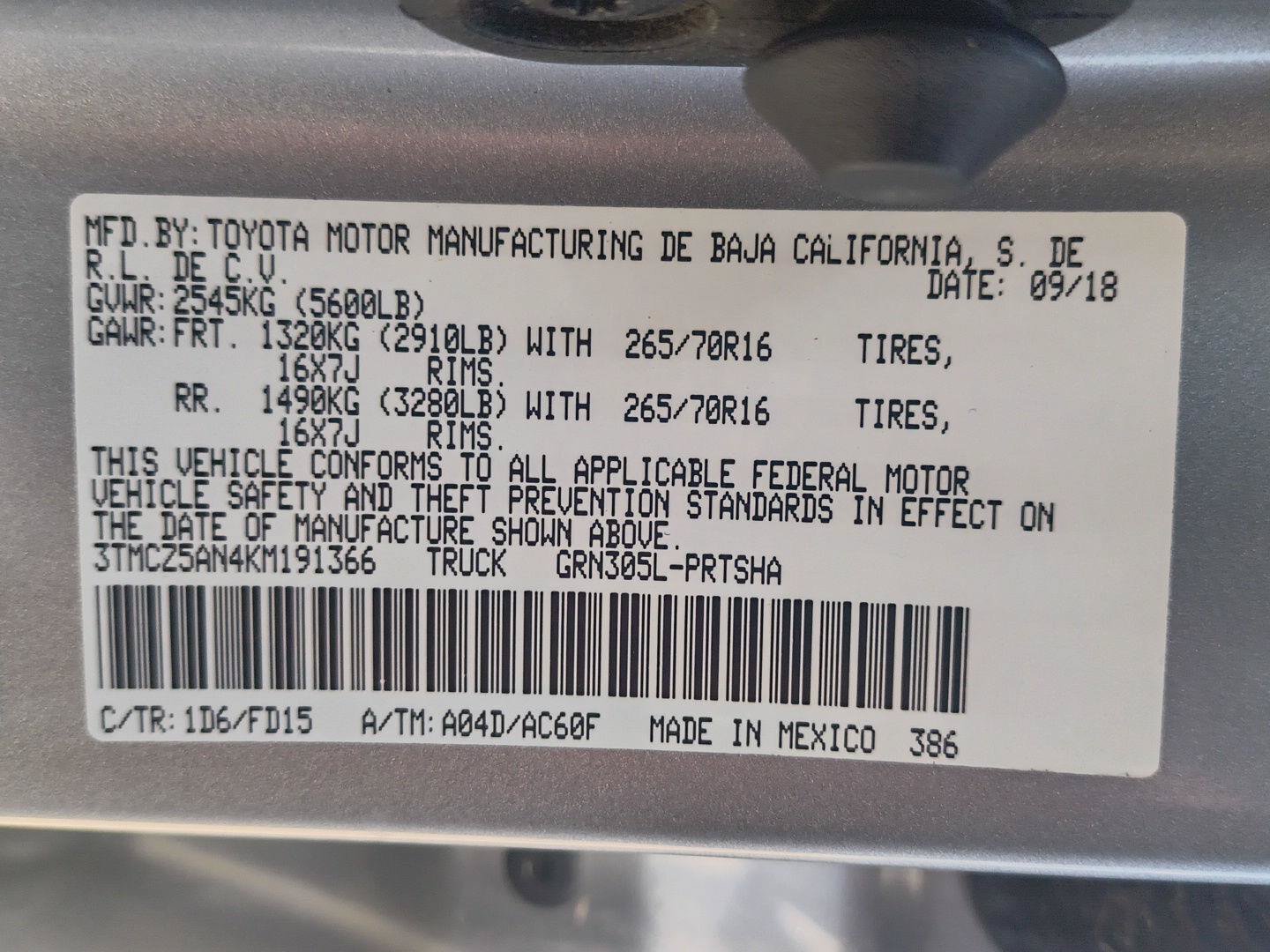 Used 2019 Toyota Tacoma TRD Off-Road AWD/4WD image 27