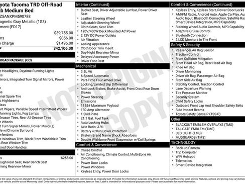 Certified 2023 Toyota Tacoma TRD Off-Road AWD/4WD image 26