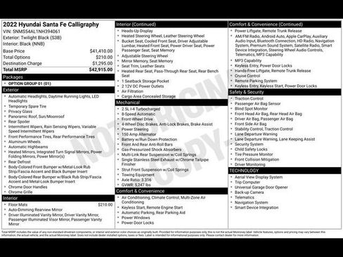 Used 2022 Hyundai Santa Fe Calligraphy image 41