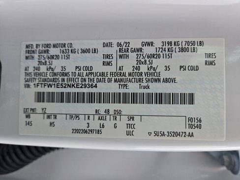 Certified 2022 Ford F150 Lariat w/ Equipment Group 502A High AWD/4WD image 26