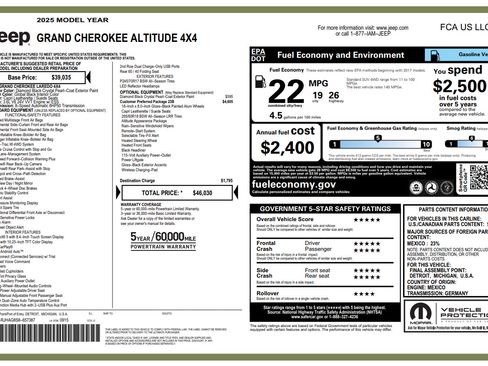 Used 2025 Jeep Grand Cherokee Altitude AWD/4WD image 31