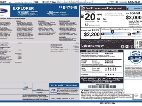 Certified 2023 Ford Explorer Platinum w/ Technology Package AWD/4WD image 43