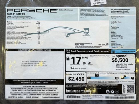 Used 2018 Porsche 911 GT2 RS RWD image 2
