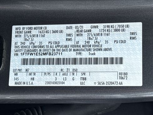 Used 2021 Ford F150 Lariat AWD/4WD image 34