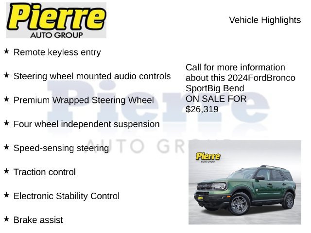 Used 2024 Ford Bronco Sport Big Bend w/ Convenience Package AWD/4WD image 15