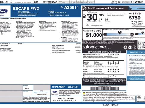 Certified 2024 Ford Escape Active FWD image 5