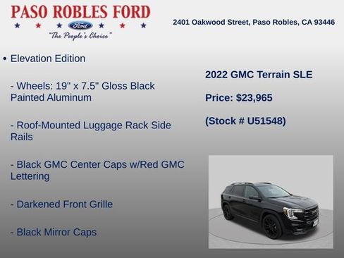 Used 2022 GMC Terrain SLE w/ Driver Convenience Package FWD image 6