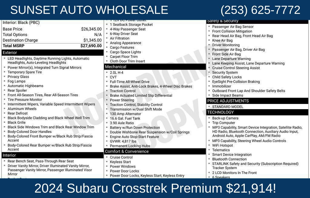 Used 2024 Subaru Crosstrek 2.0i Premium AWD/4WD image 40