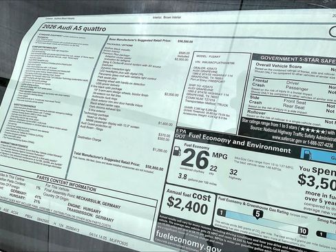 New 2026 Audi A5 2.0T Premium Plus AWD/4WD image 19