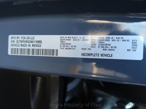 Used 2022 RAM ProMaster 3500 w/ Fleet Safety Group (AWQ) image 13