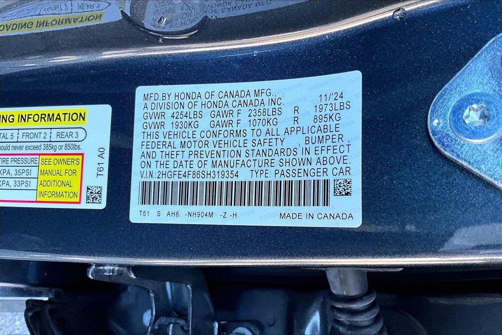 Certified 2025 Honda Civic Sport image 14