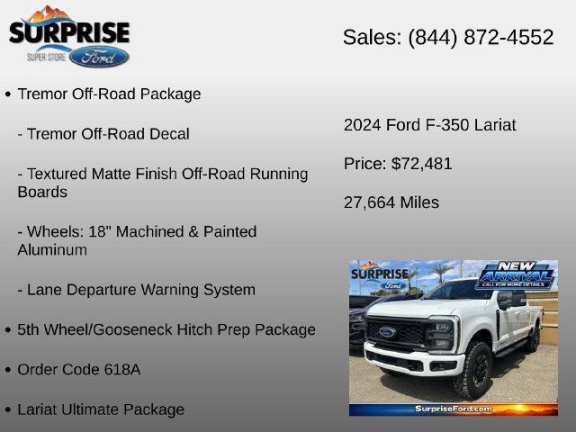 Used 2024 Ford F350 Lariat w/ Lariat Ultimate Package AWD/4WD image 12