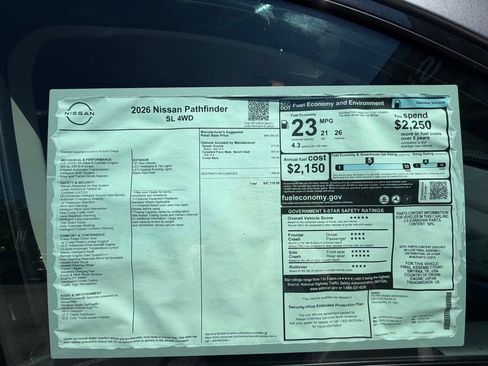 New 2026 Nissan Pathfinder SL AWD/4WD image 17