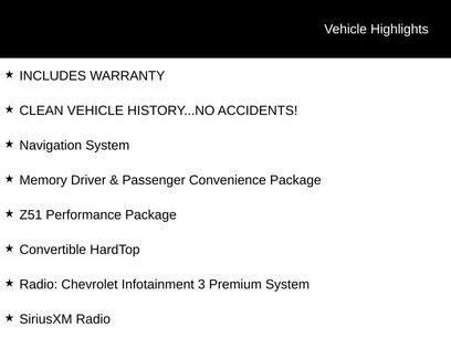 Used 2021 Chevrolet Corvette Stingray Preferred Conv w/ Z51 Performance Package