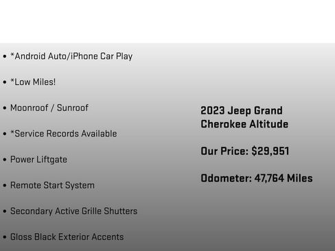 Used 2023 Jeep Grand Cherokee Altitude AWD/4WD image 24