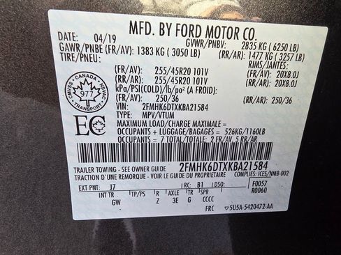 Used 2019 Ford Flex Limited w/ Equipment Group 303A image 33