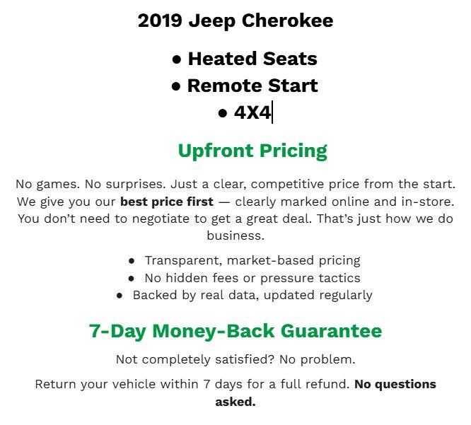 Used 2019 Jeep Cherokee Limited AWD/4WD image 2