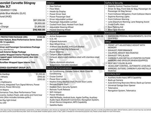 Used 2025 Chevrolet Corvette Stingray w/ Battery Protection Package image 46