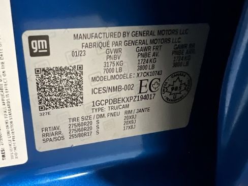 Used 2023 Chevrolet Silverado 1500 Custom w/ LPO, Dark Essentials Package image 63